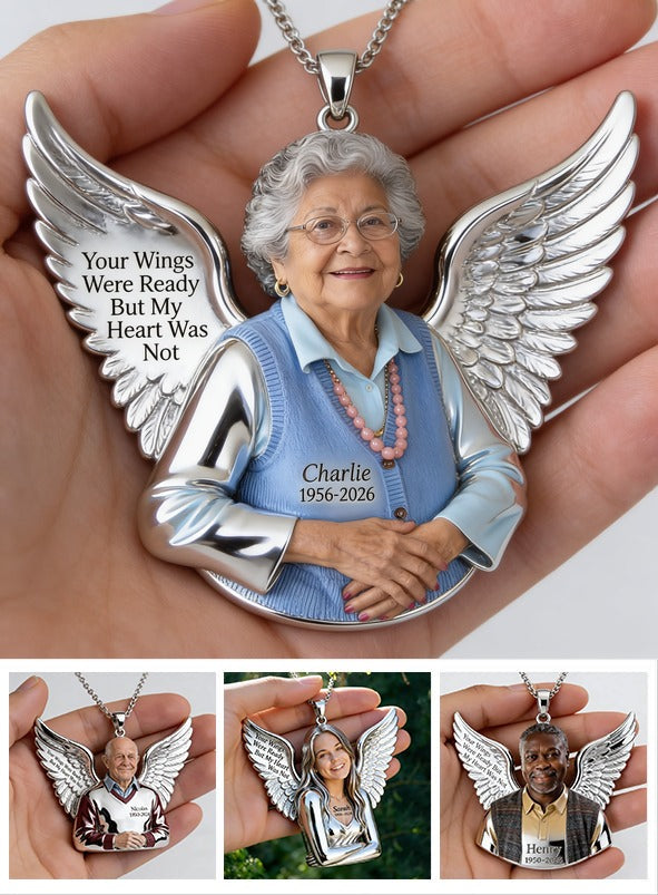 Personalized Older Latina Woman Grandma Memorial Pendant Necklace
