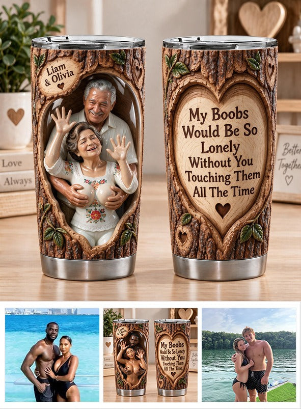 Custom Photo Older Latino Couple Funny Spicy Couple Tumbler