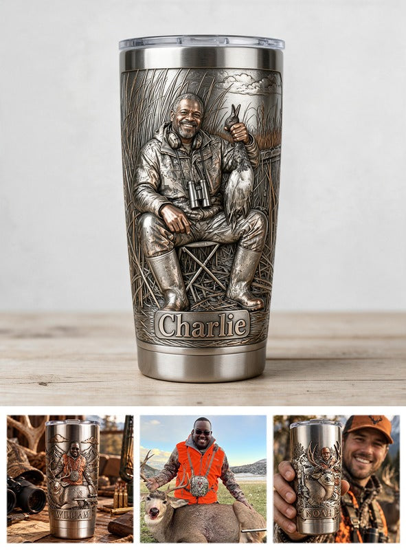 Tasse Personnalisée Chasseur de Canard Noir d'Âge Moyen