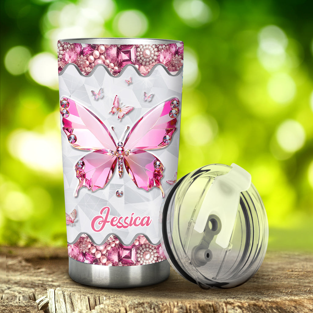 Love Butterflies - Personalized Butterfly Tumbler