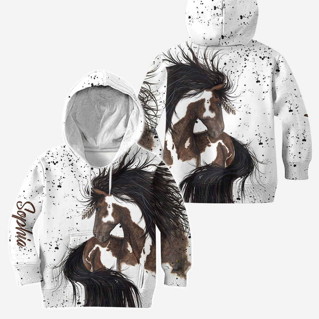 Love Horses - Personalized Horse Hoodie and Leggings