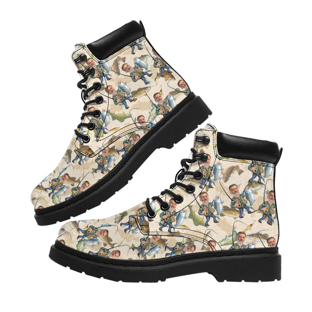 Photo Inserted Funny Fishing - Personalized Fishing All Season Boots