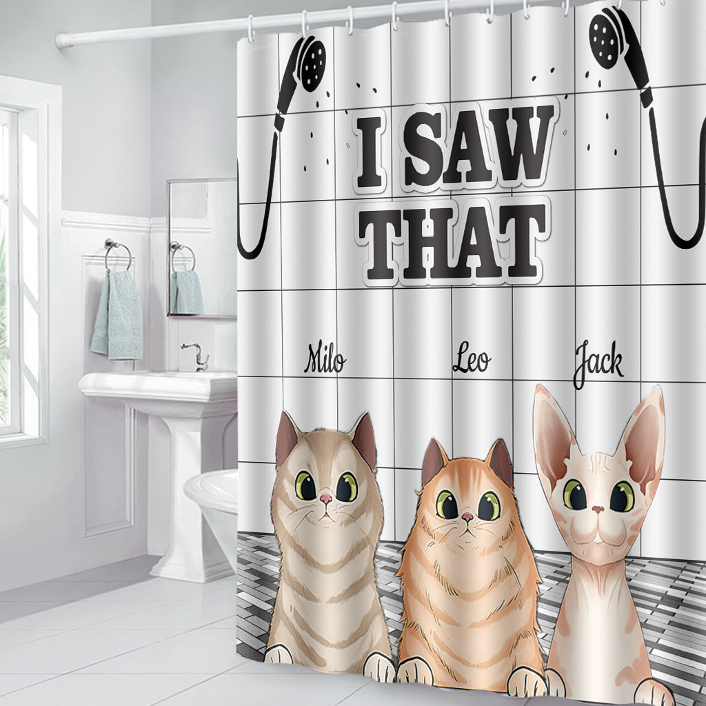 I Saw That - Personalized Dog Shower Curtain