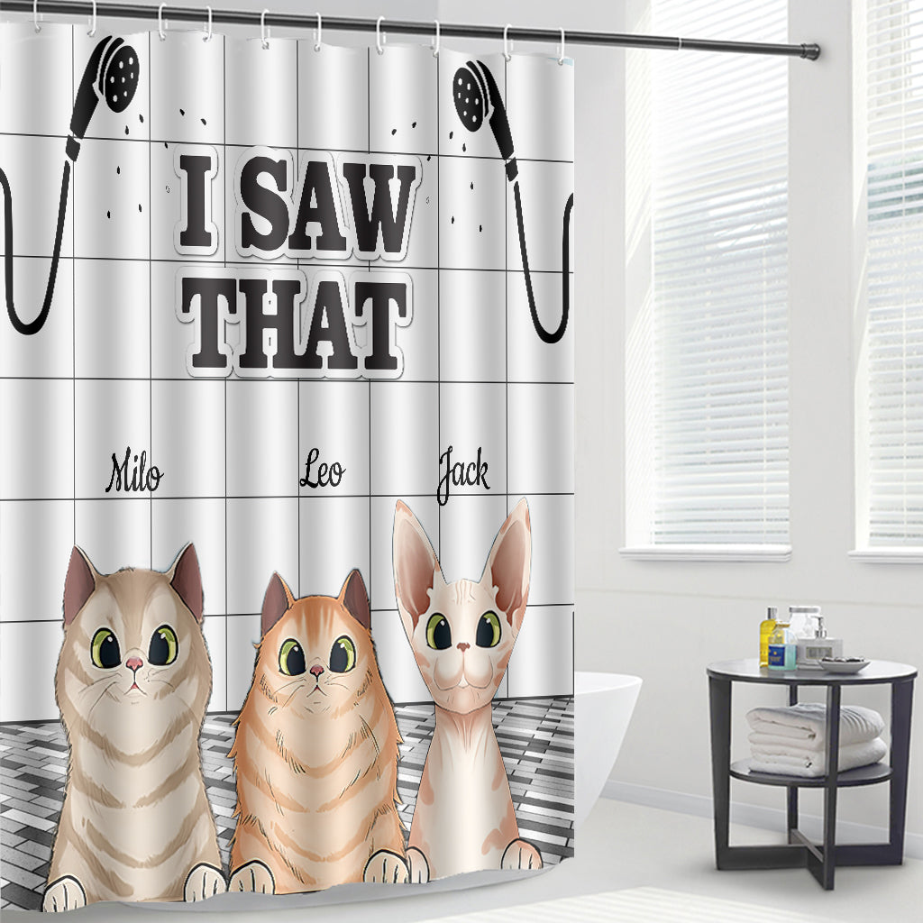 I Saw That - Personalized Dog Shower Curtain
