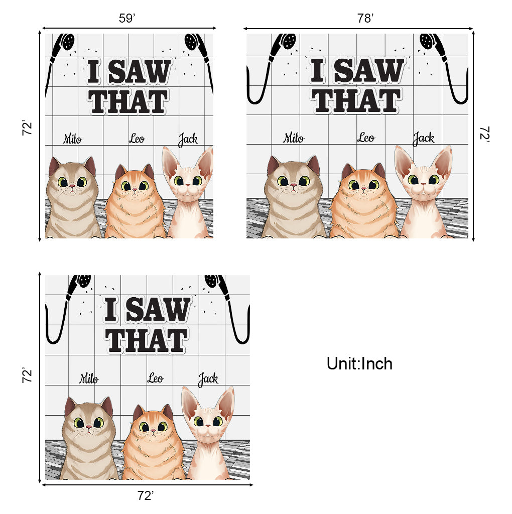 I Saw That - Personalized Dog Shower Curtain