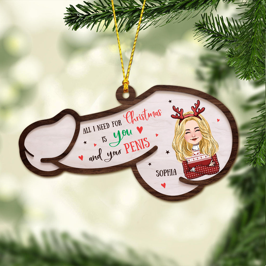 All I Need For Christmas - Personalized Couple Ornament