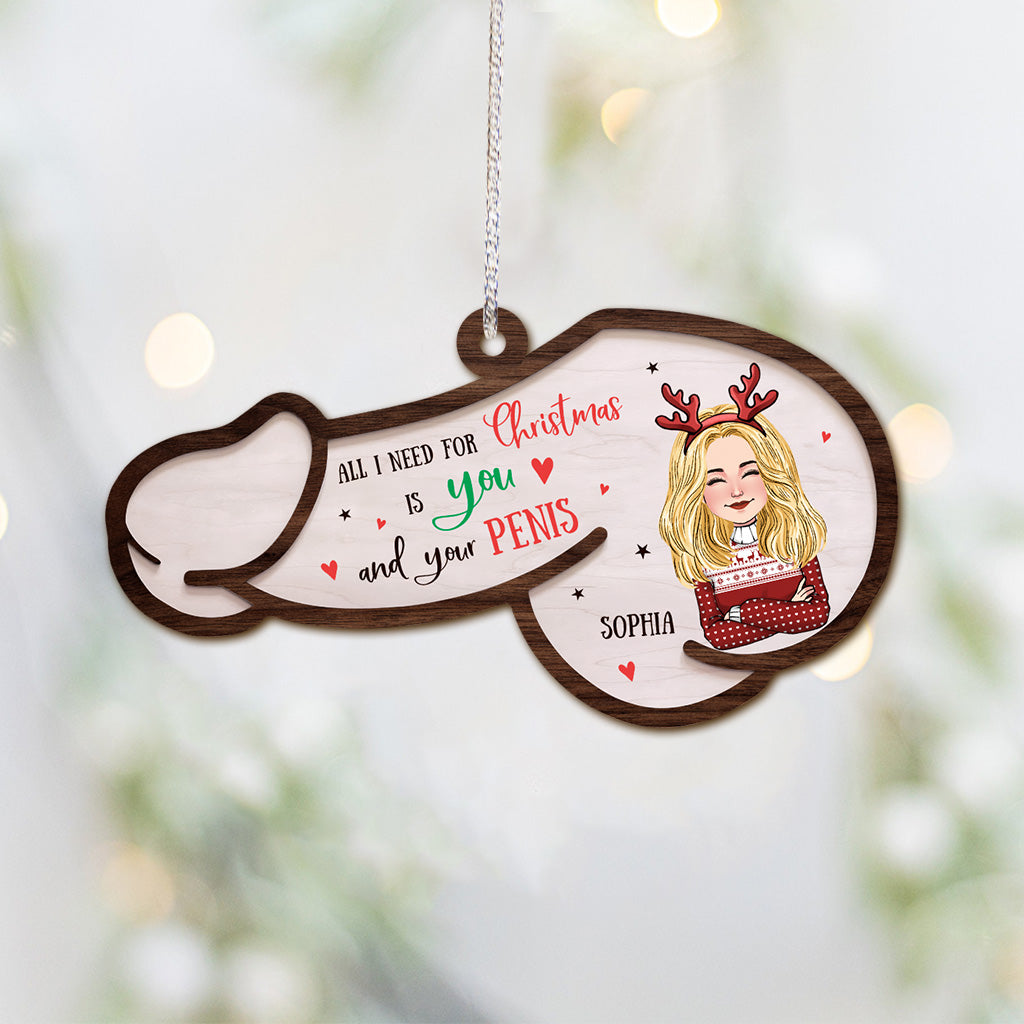 All I Need For Christmas - Personalized Couple Ornament