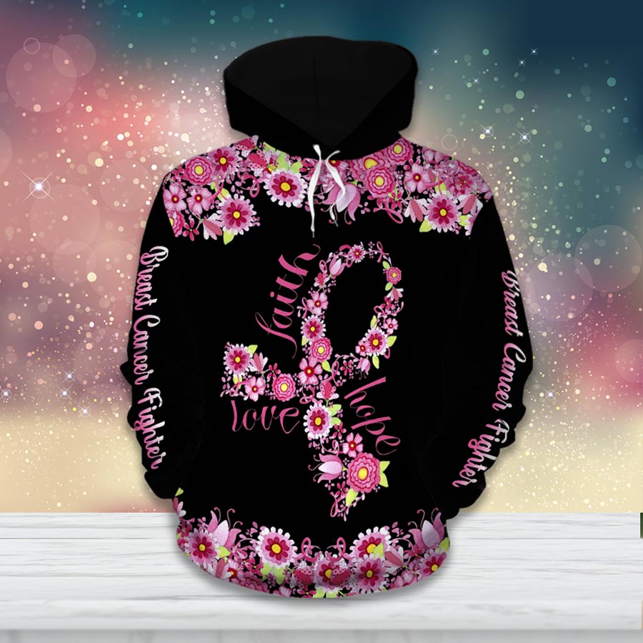 Foi, Espoir, Amour - T-shirt et sweat à capuche « Sensibilisation au cancer du sein » 0822