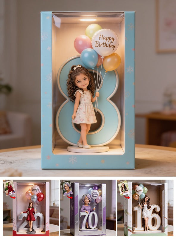 Personalisierte 8. Geburtstags Latina Mädchen Acryl Displaybox Geschenk für Tochter Enkeltochter Nichte