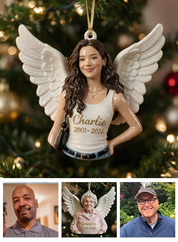 Ornement 3D Mémorial Femme Latina Personnalisé pour Noël