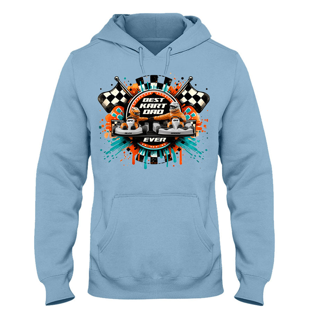 Kart Racing Loving Dad & Kid - Personalized Father T-shirt And Hoodie