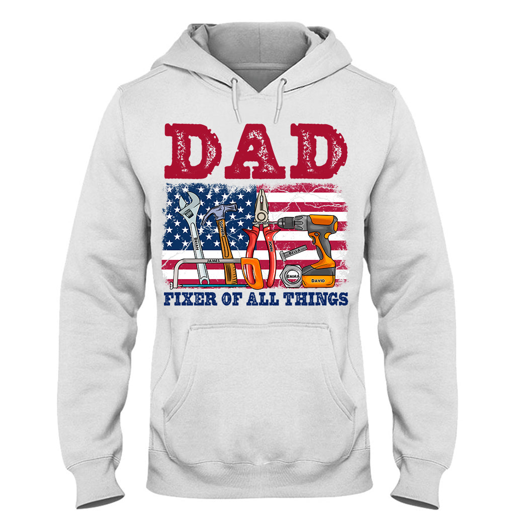 Dad Fixer Of All Things - Personalized Father T-shirt And Hoodie
