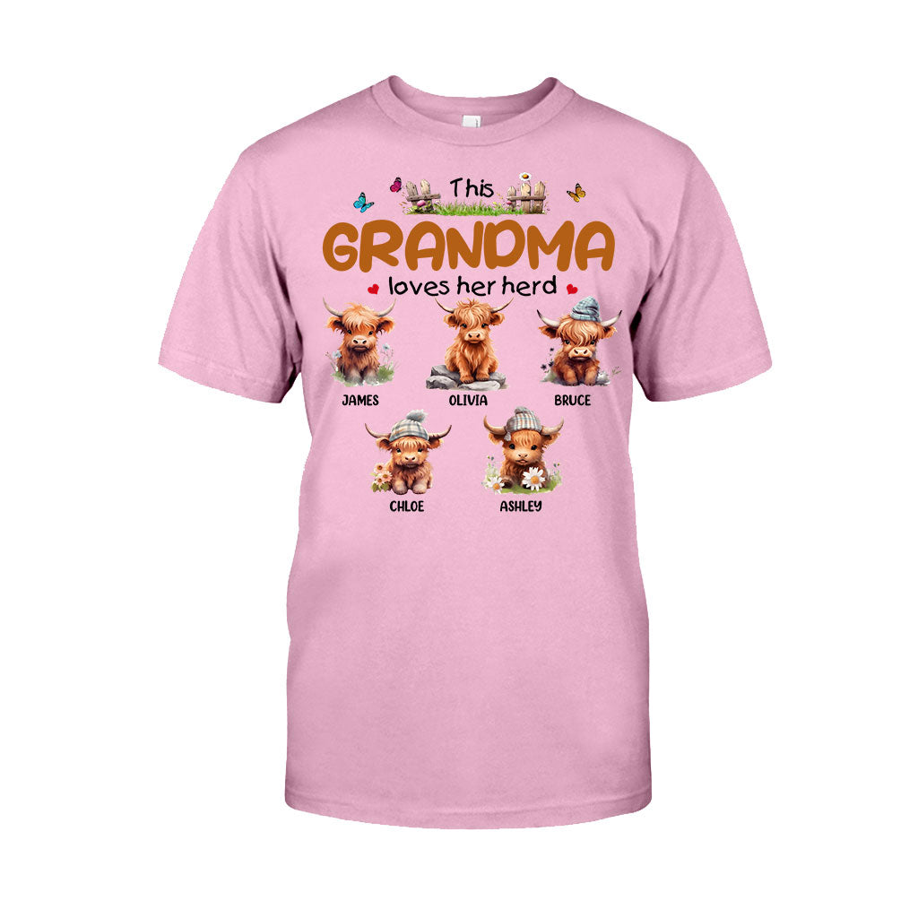 This Grandma Loves Her Herd - Personalized Grandma T-shirt And Hoodie