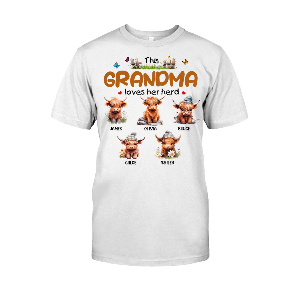 This Grandma Loves Her Herd - Personalized Grandma T-shirt And Hoodie