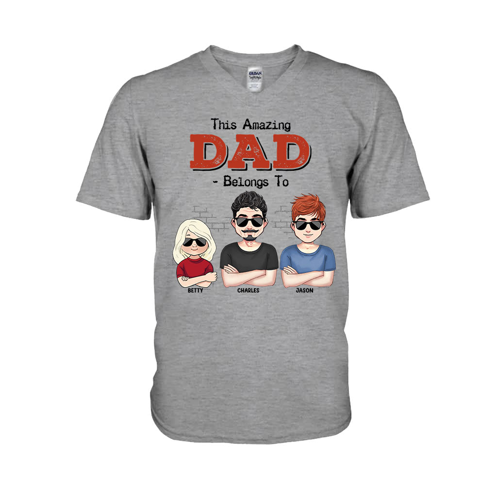 This Amazing Dad Belongs To - Gift for dad, dad, grandpa - Personalized T-shirt And Hoodie