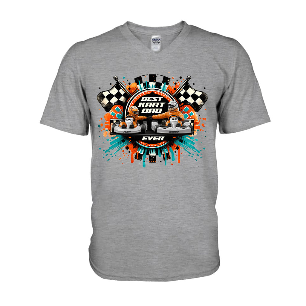 Kart Racing Loving Dad & Kid - Personalized Father T-shirt And Hoodie