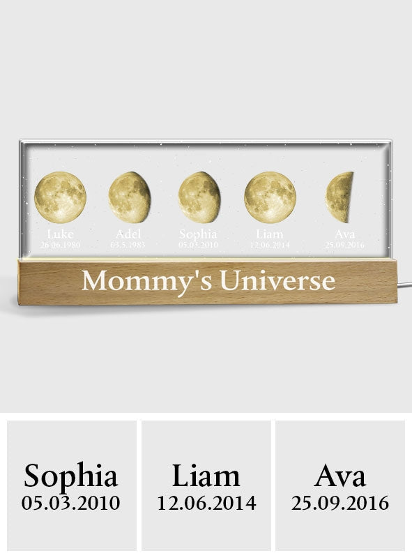 Mommy's Universe - Personalized Mother Custom LED Night Light