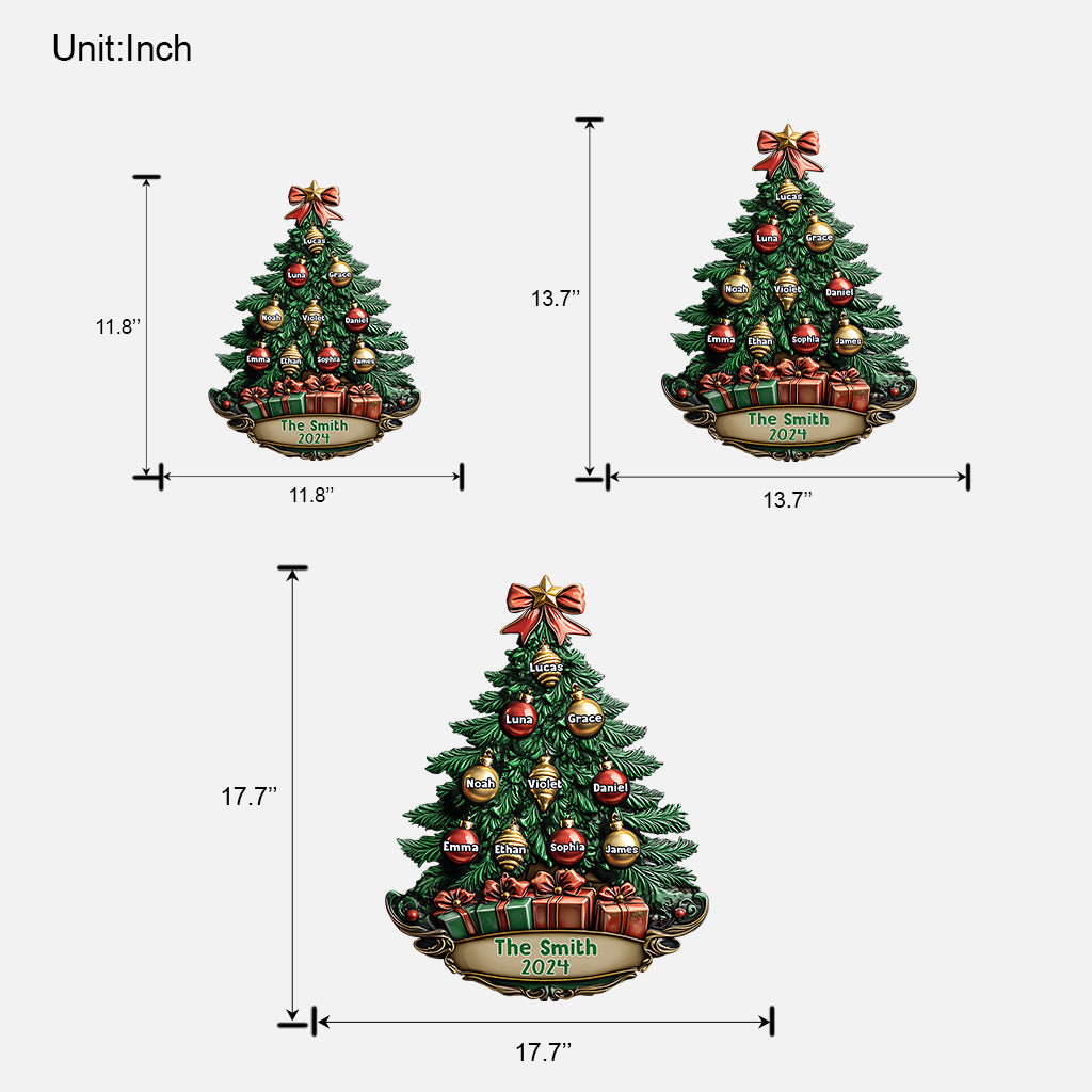 Merry Christmas - Personalized Family Custom Shaped Wood Sign