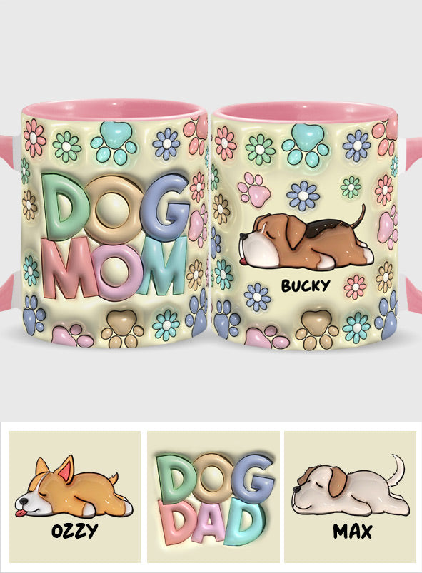 Hundemama, Hundepapa – personalisierte Tasse mit Hundemotiv