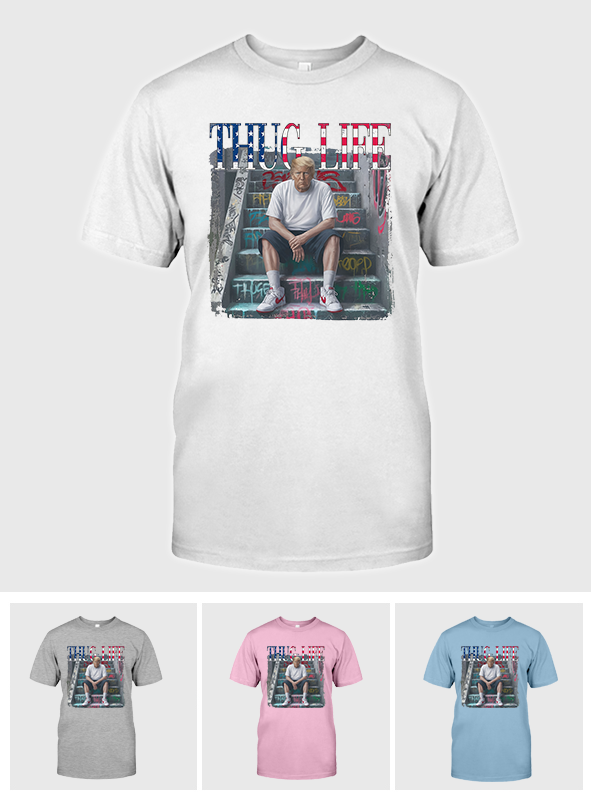 T-shirt « Thug Life President », T-shirt « Trum Thug Life », T-shirt Président, T-shirts Élections, T-shirt Présidentiel, T-shirt Fête de l'Indépendance |
