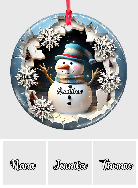 Heureuse d'être appelée Nana Grandma Gigi - Ornement rond en céramique personnalisé pour grand-mère