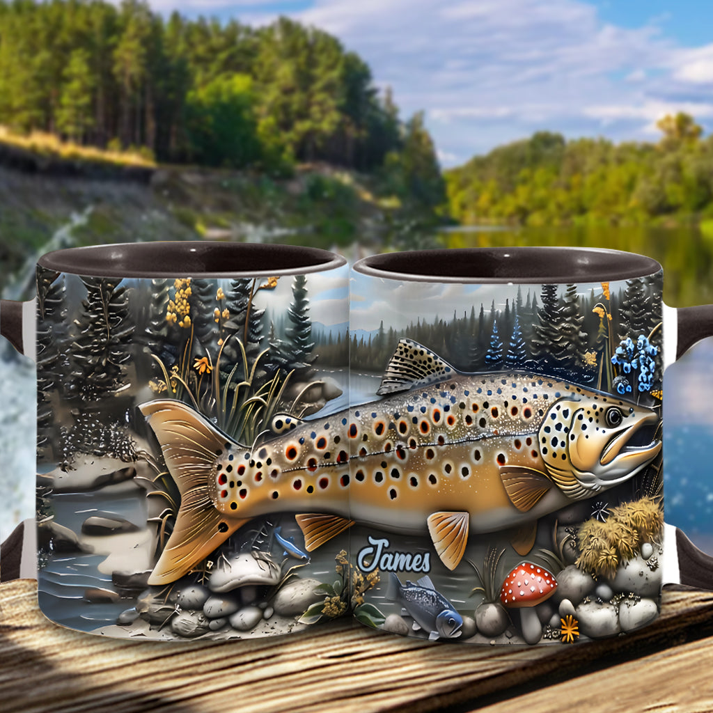 Love Fishing - Personalized Fishing Accent Mug