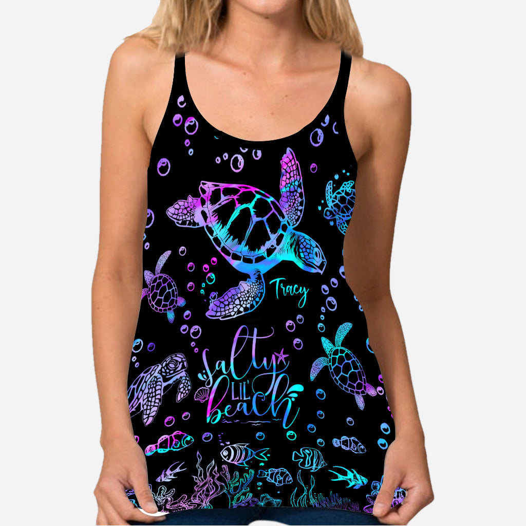 Sea Turtles - Personalized Turtle Cross Tank Top