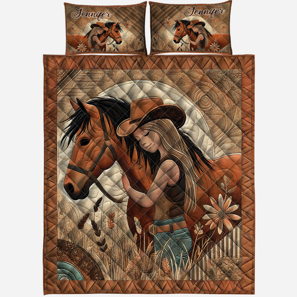 Horse Lovers - Personalized Horse Quilt Set