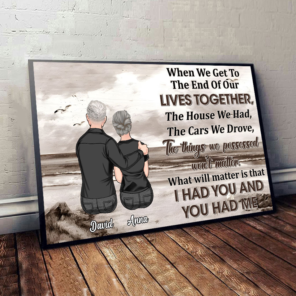 Old Couple When We Get - Personalized Couple Canvas And Poster