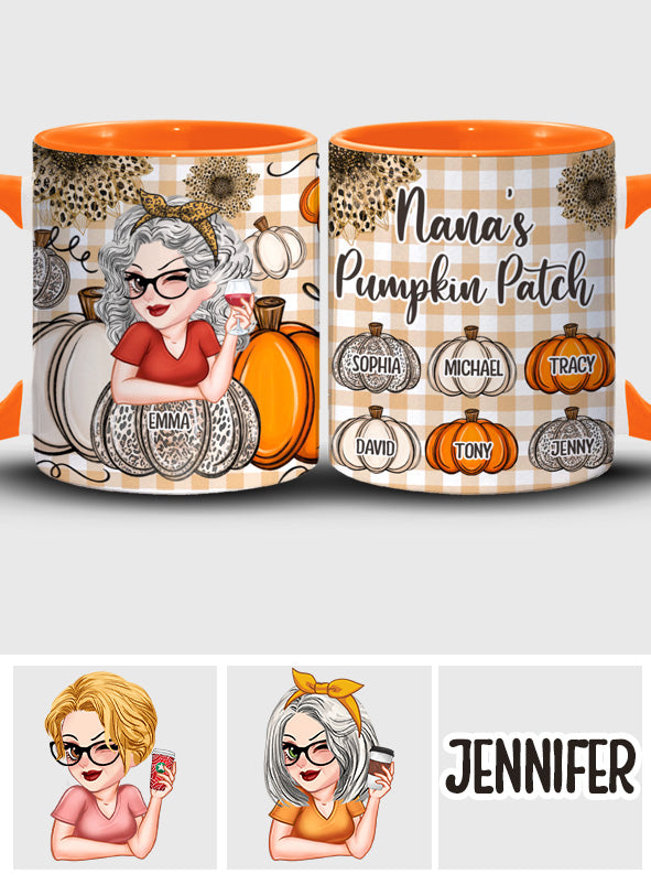 Grandma's Little Pumpkins Any Title - Personalized Grandma Accent Mug