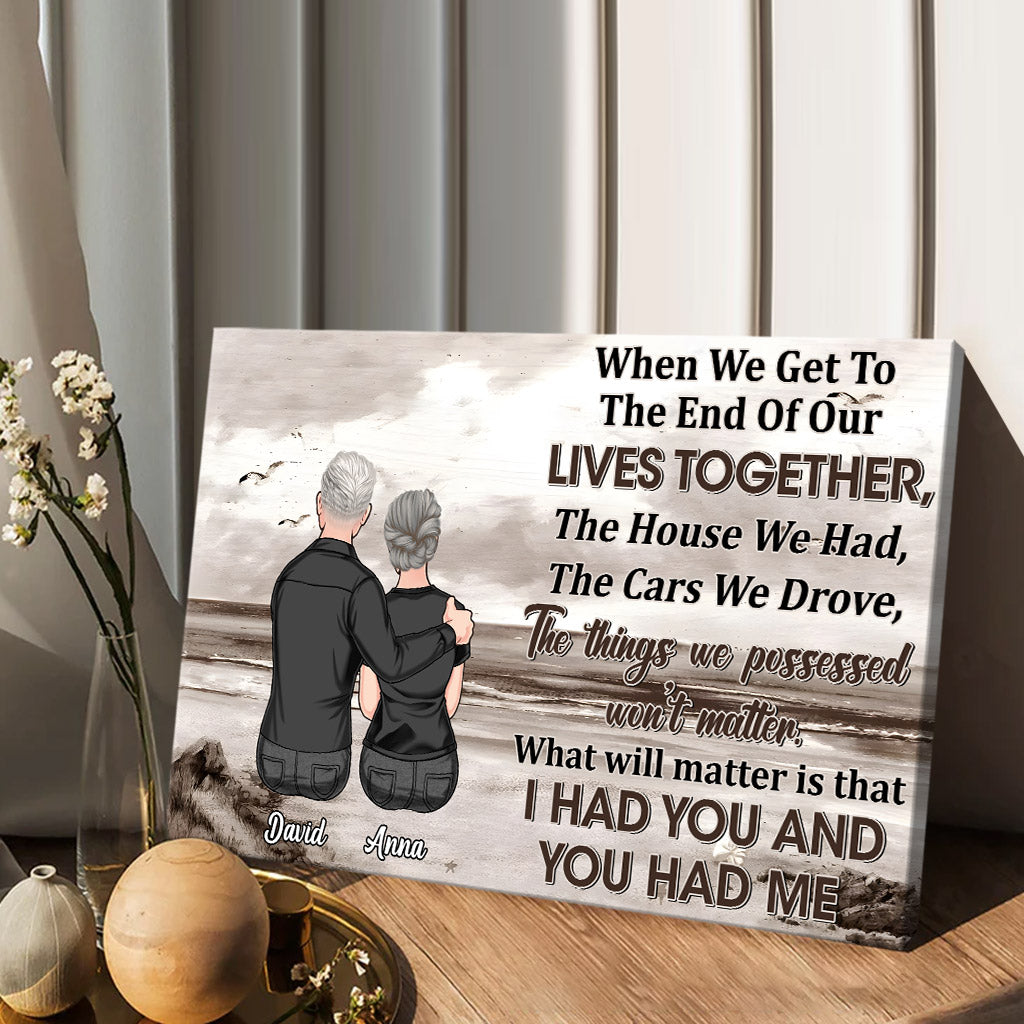 Old Couple When We Get - Personalized Couple Canvas And Poster