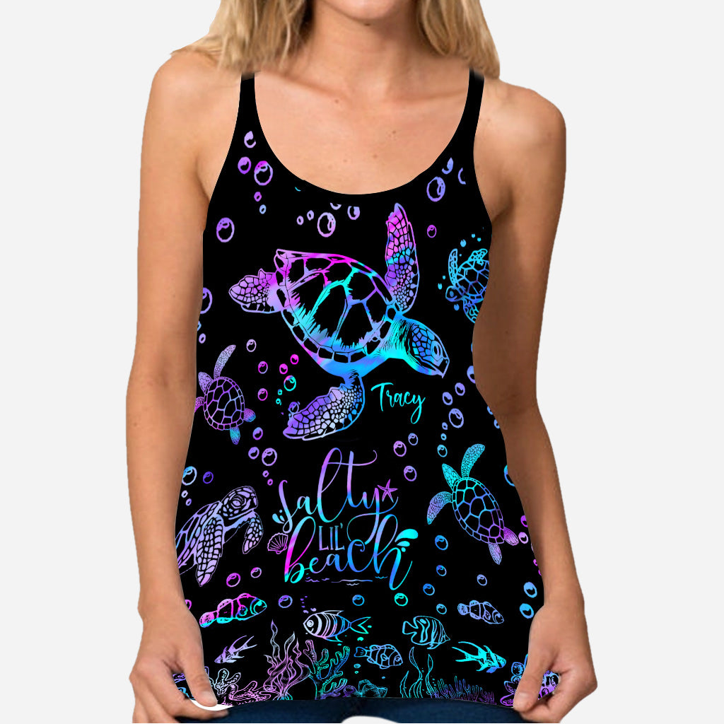 Sea Turtles - Personalized Turtle Cross Tank Top