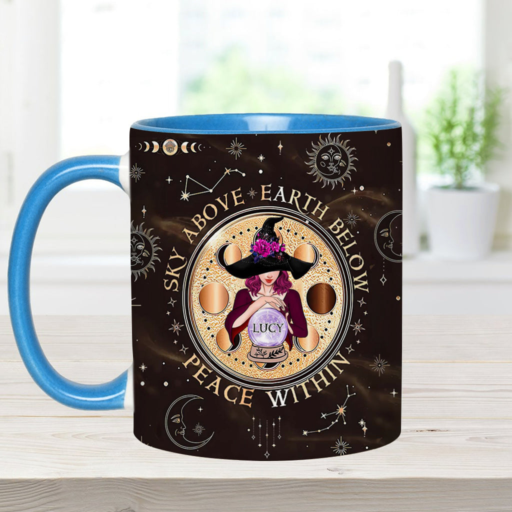 As Above So Below - Personalized Witch Accent Mug