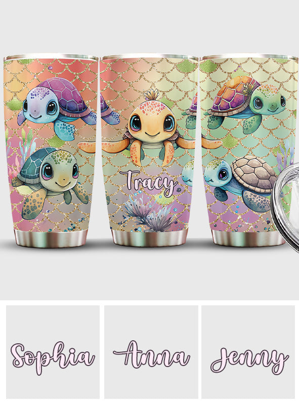 Cute Turtles - Personalized Turtle Tumbler