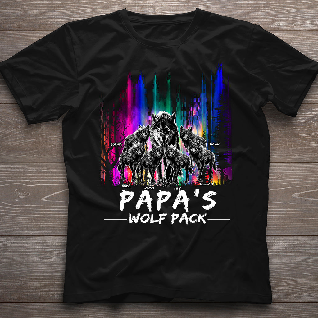 Grandpa's Wolf Pack - Personalized Grandpa T-shirt And Hoodie