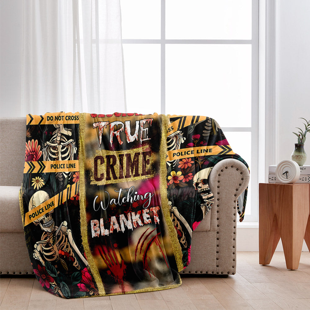 This Is My True Crime Watching Blanket - Personalized Blanket