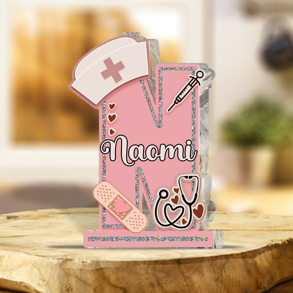 Nurse Letter - Personalized Nurse Custom Shaped Acrylic Plaque
