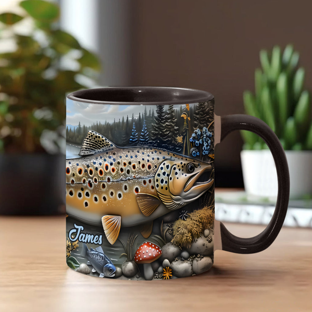 Love Fishing - Personalized Fishing Accent Mug