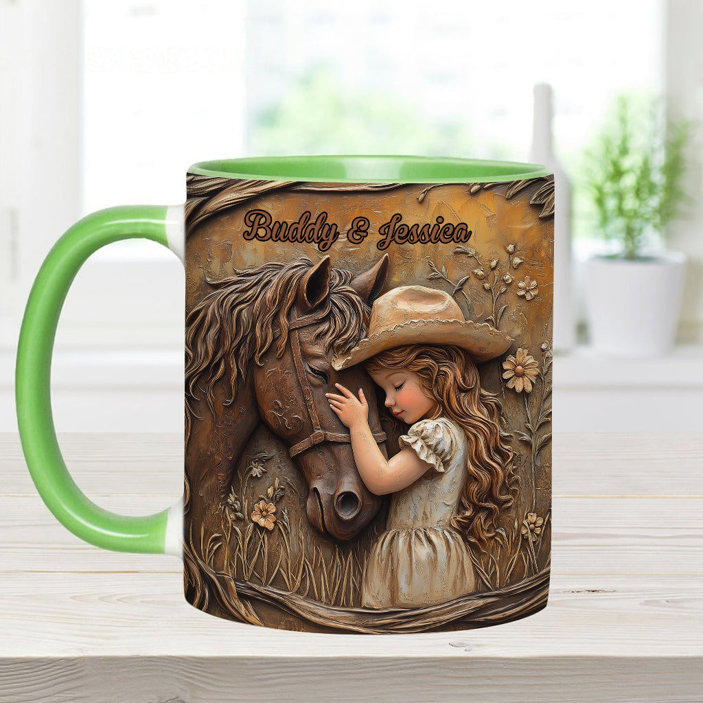 Just A Girl Who Loves Horse - Personalized Horse Accent Mug