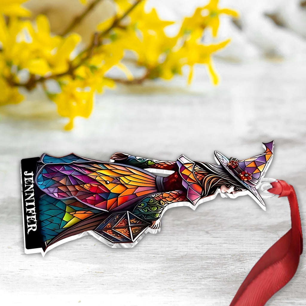 Beautiful Witch - Personalized Witch Custom Shaped Ornament