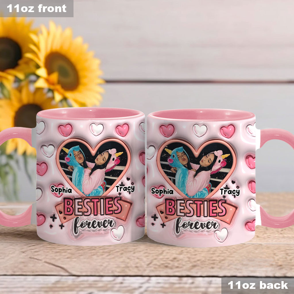 Besties forever - Personalized Bestie Accent Mug