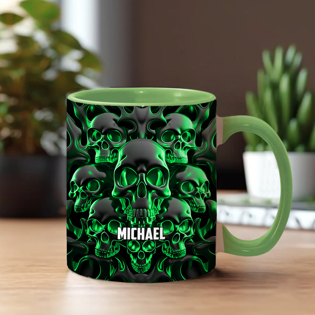 Melted Skull - Personalized Skull Accent Mug