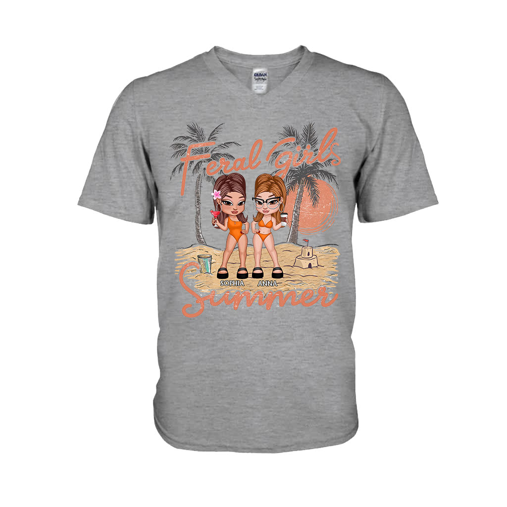 Feral Girls Summer - Personalized Bestie T-shirt And Hoodie