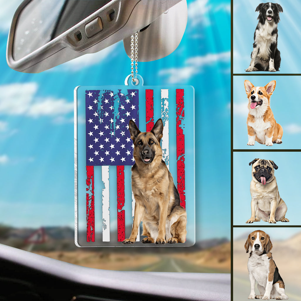 Puppy Flag - Personalized Dog Transparent Car Ornament
