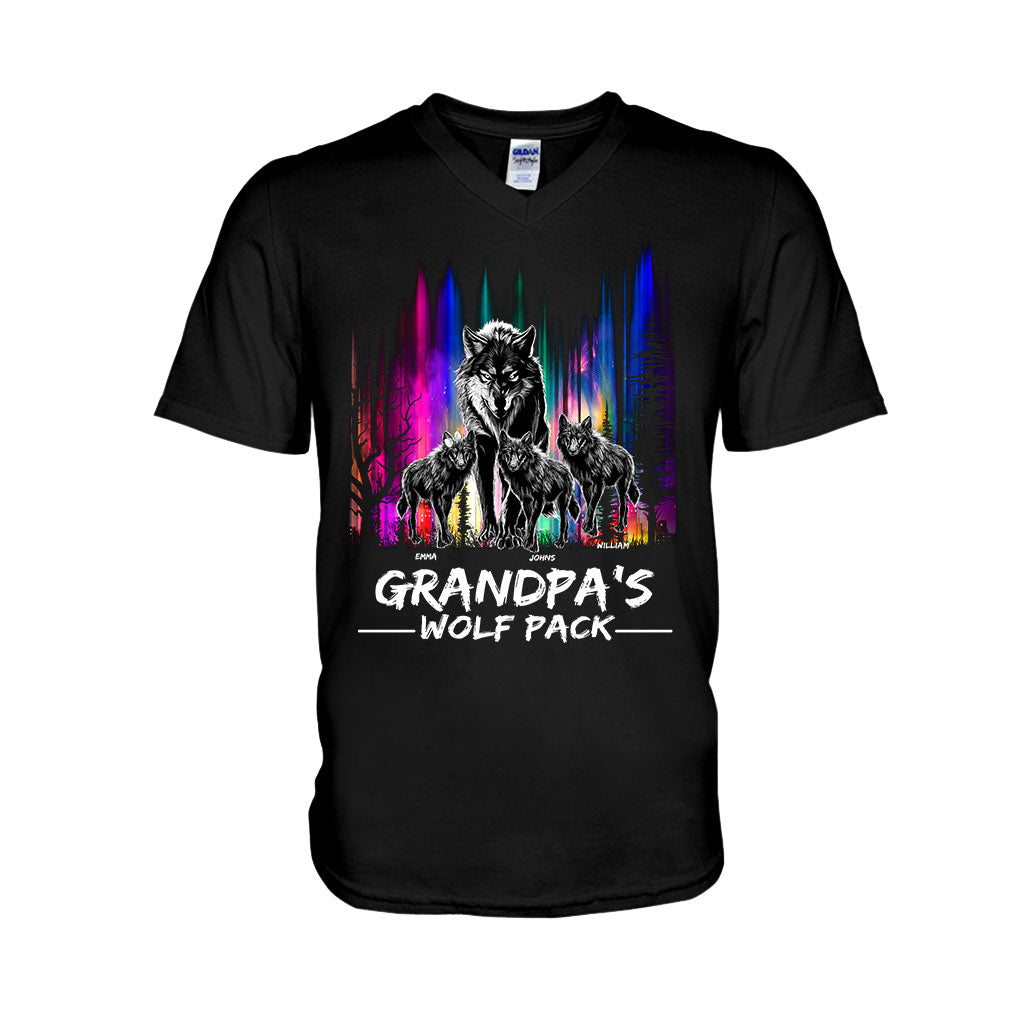 Grandpa's Wolf Pack - Personalized Grandpa T-shirt And Hoodie