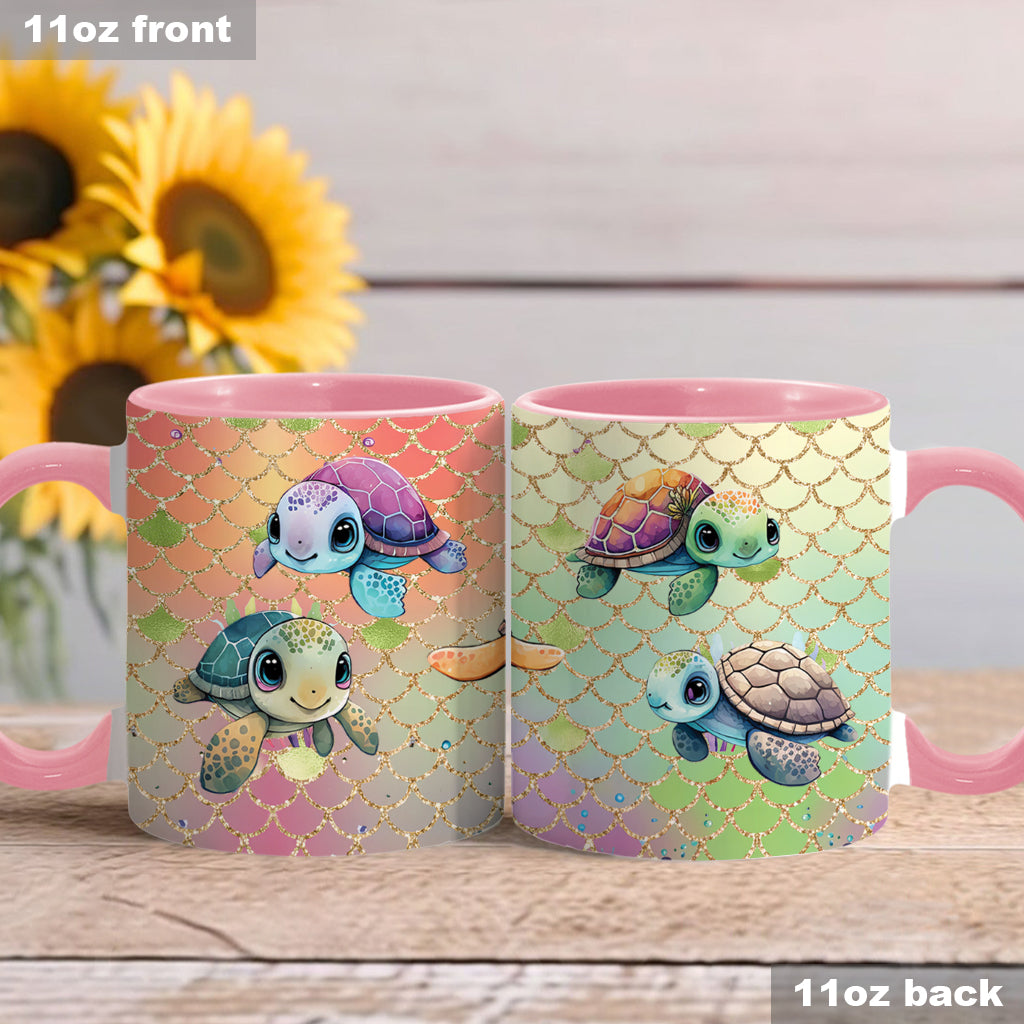 Cute Turtles - Personalized Turtle Accent Mug