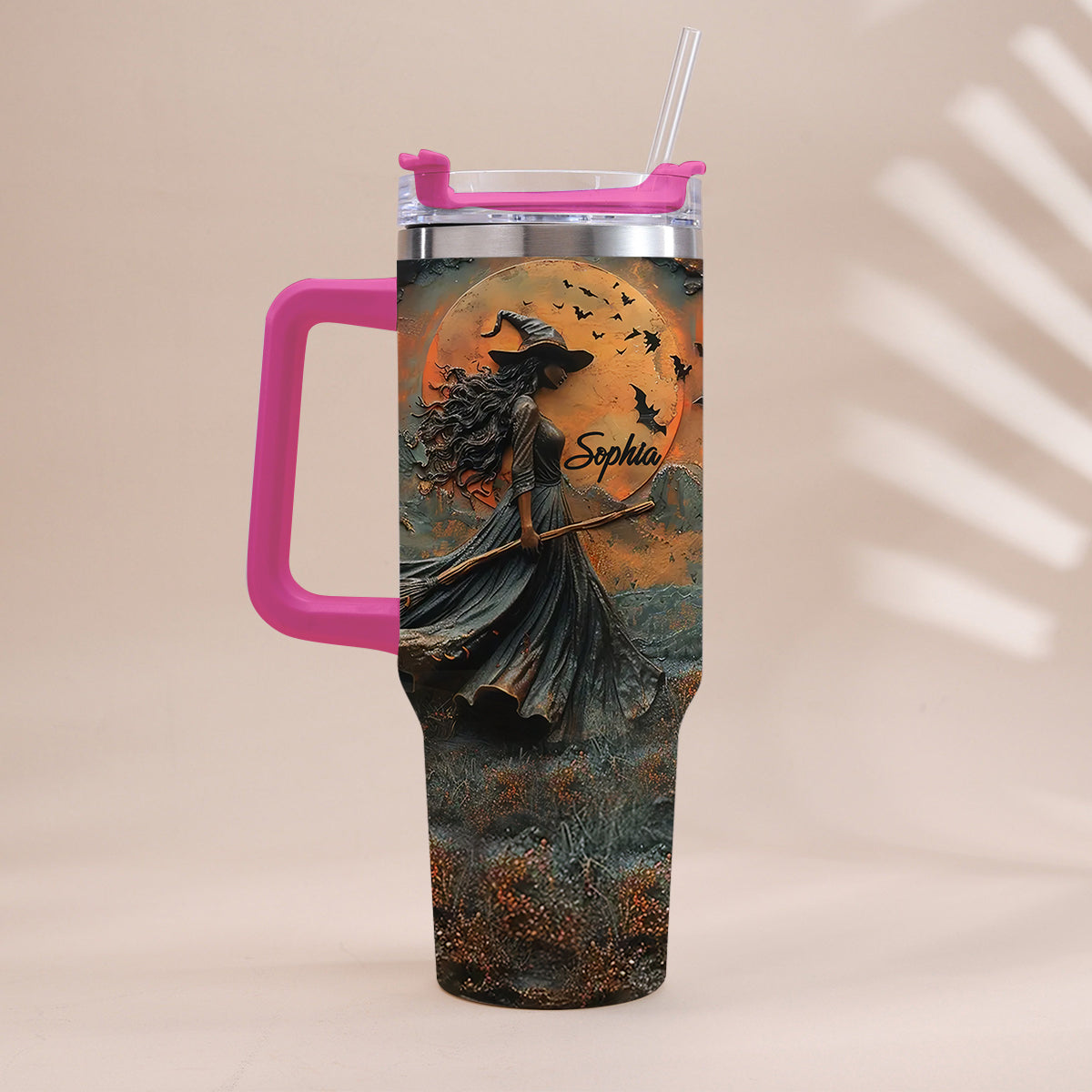 Beautiful Witch - Personalized Witch Tumbler With Handle