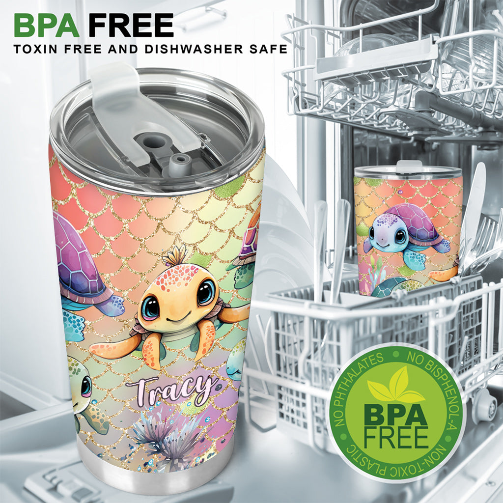Cute Turtles - Personalized Turtle Tumbler