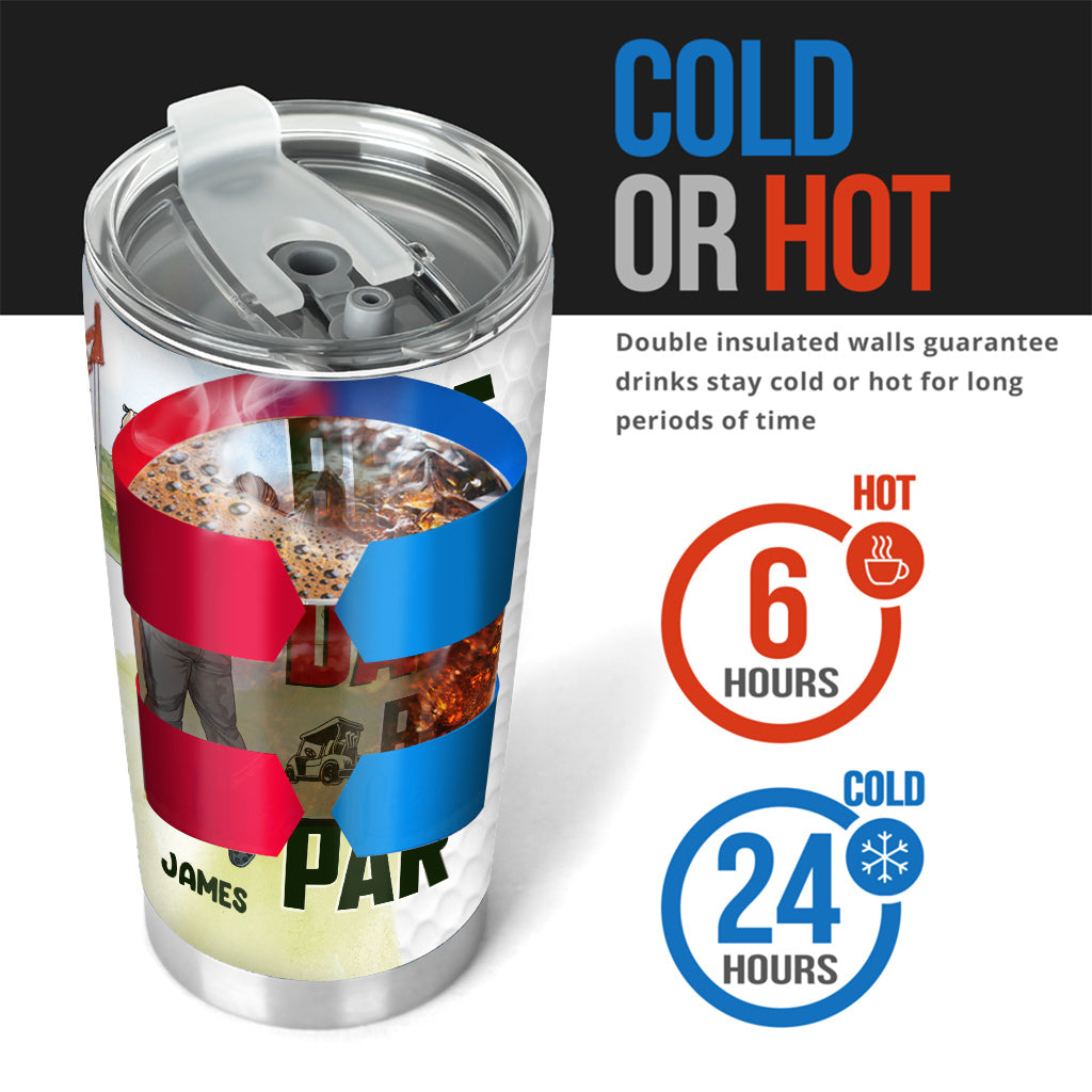Best Dad by Par Any Title - Personalized Golf Tumbler