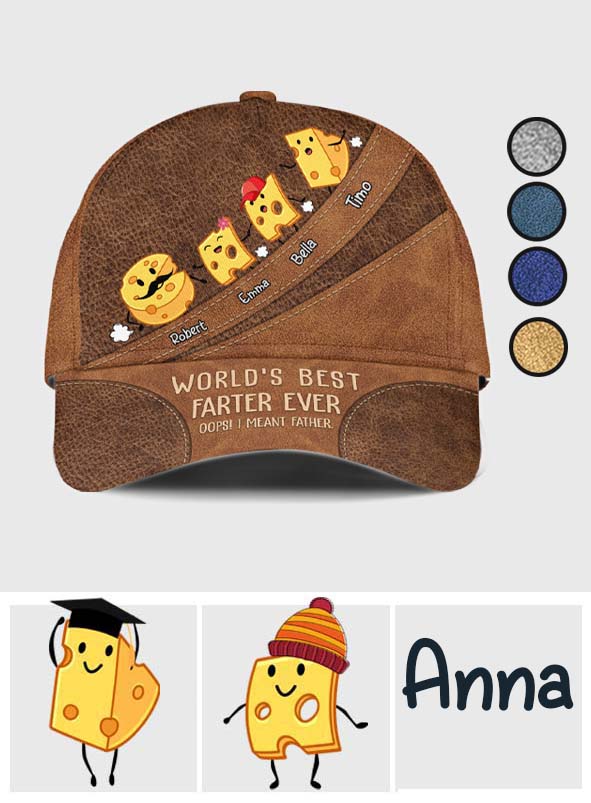 World's Best Farter Funny Cheese - Personalized Father Classic Cap